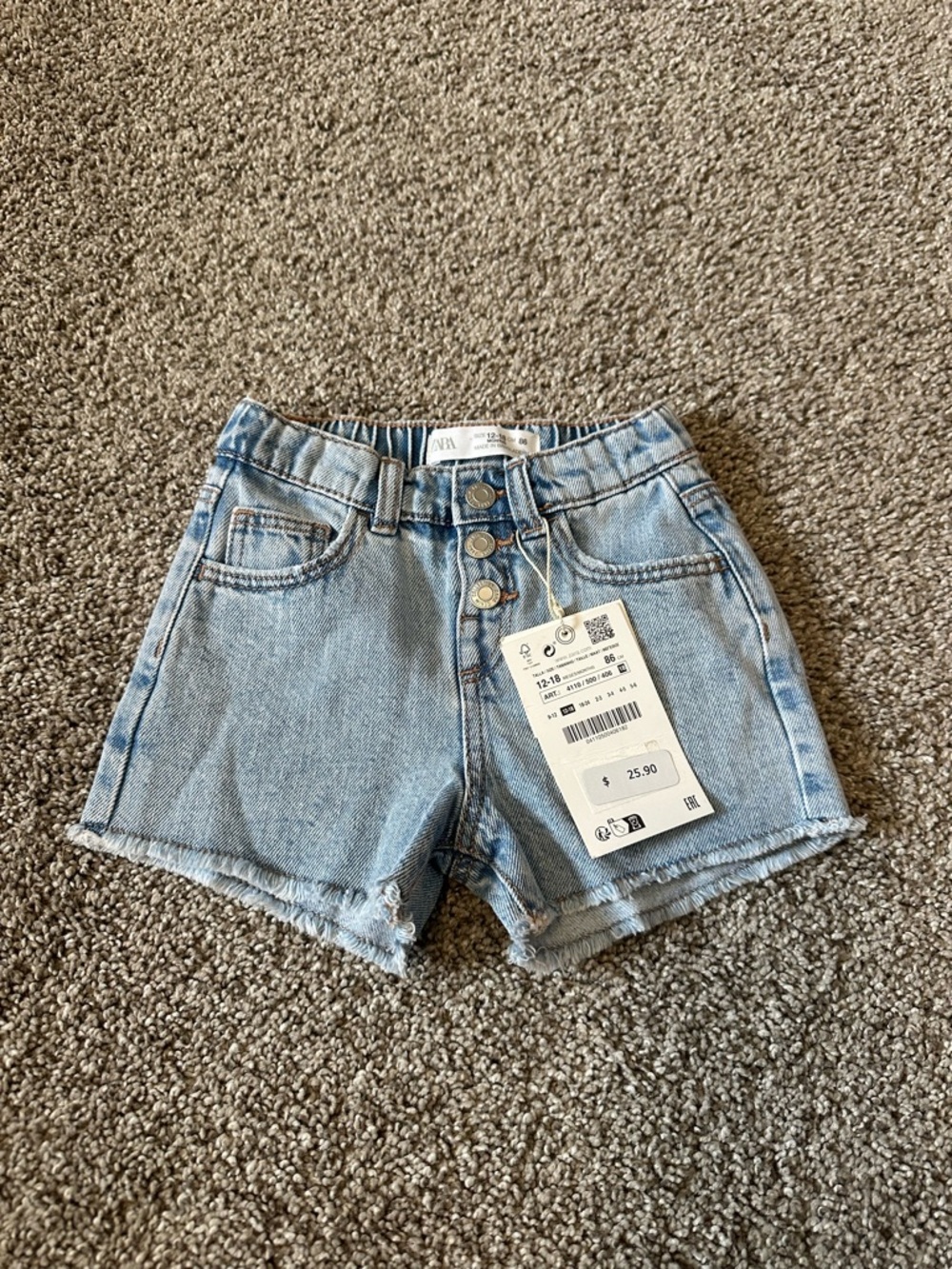 NWT Zara Light Blue Denim Shorts